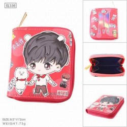 BTS BT21 Full color Zipper PU ...