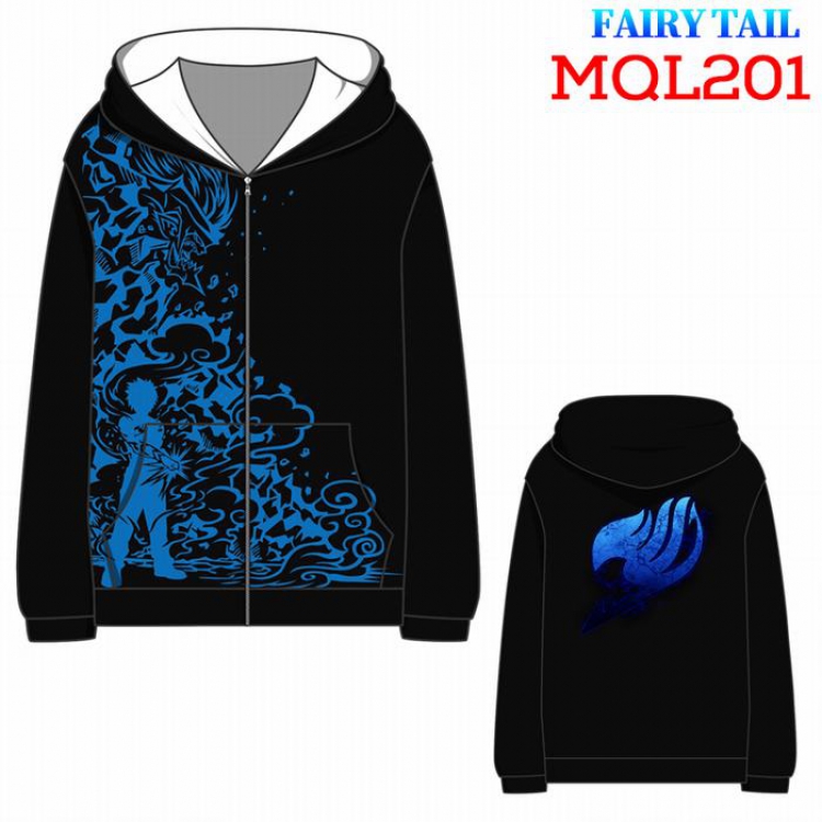 Fairy tail Full color zipper hooded Coat Hoodie M L XL XXL XXXL MQL201