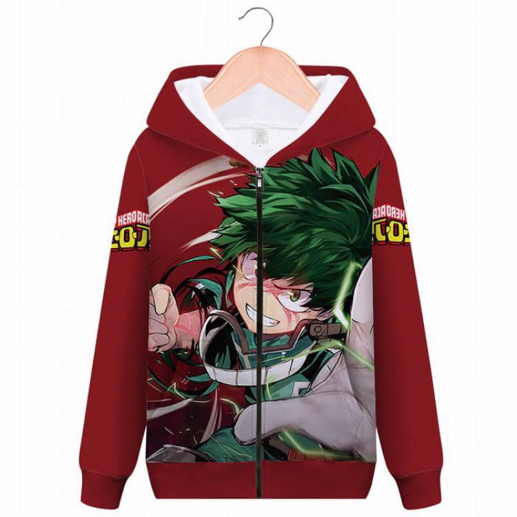 My Hero Academia Full color zipper hooded Patch pocket Coat Hoodie 9 sizes from XXS to 4XL MQX038