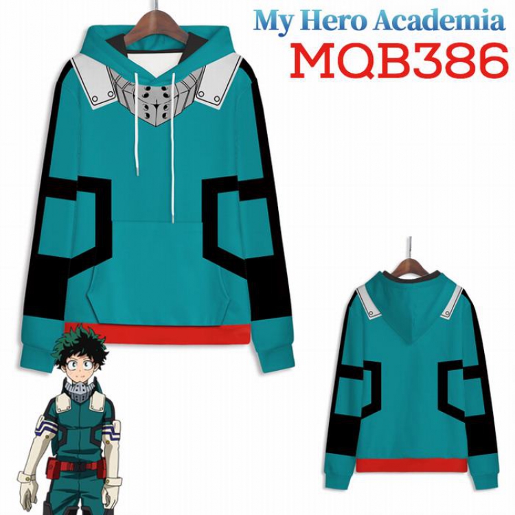 My Hero Academia  Full Color Long sleeve Patch pocket Sweatshirt Hoodie 9 sizes from XXS to XXXXL MQB386