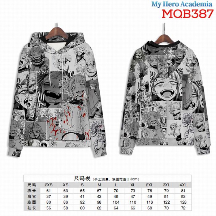 My Hero Academia Full Color Long sleeve Patch pocket Sweatshirt Hoodie 9 sizes from XXS to XXXXL MQB387