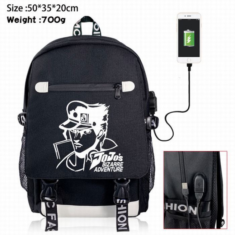 JoJos Bizarre Adventure Canvas Data line Backpack Bag 