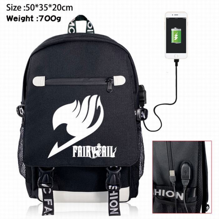 Fairy tail Canvas Data line Backpack Bag