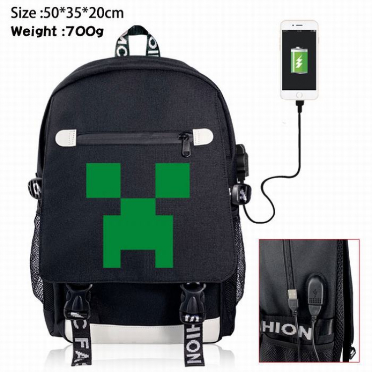 Minecraft Canvas Data line Backpack Bag