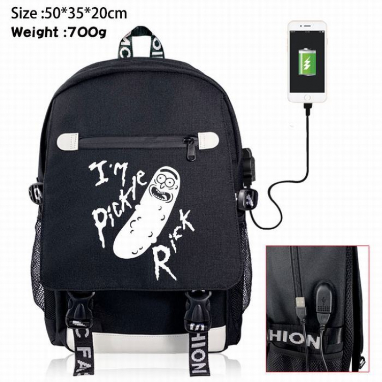 Rick and Morty Canvas Data line Backpack Bag
