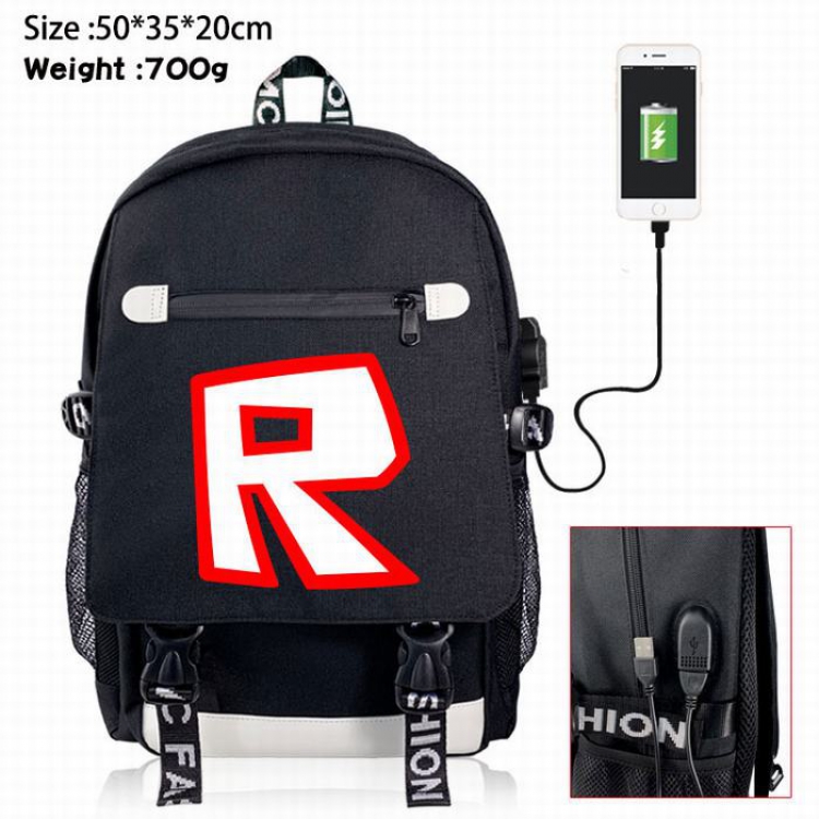 Roblox Virtual reality Canvas Data line Backpack Bag