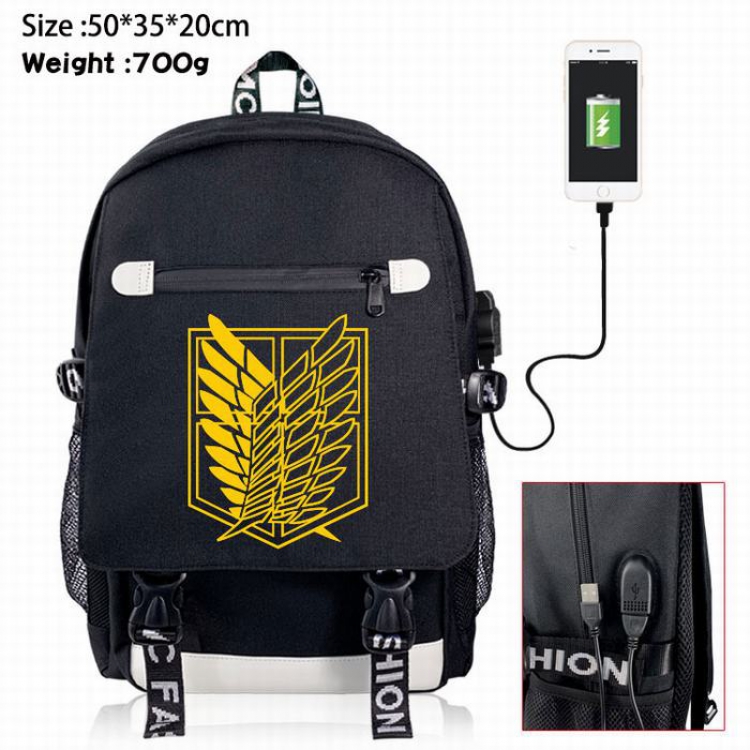 Shingeki no Kyojin Canvas Data line Backpack Bag