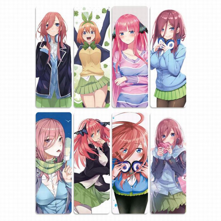 The Quintessential Quintuplets PVC Refined version Bookmark price for 5 set with 8 pcs a set Style A