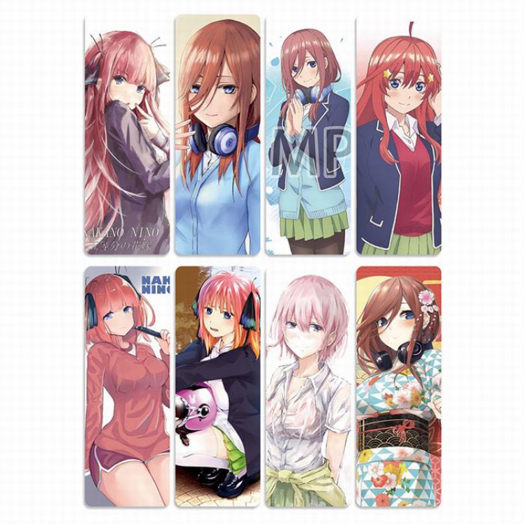 The Quintessential Quintuplets PVC Refined version Bookmark price for 5 set with 8 pcs a set Style C