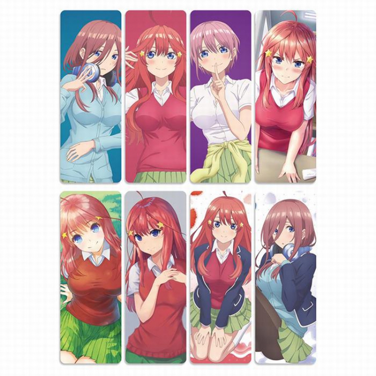 The Quintessential Quintuplets PVC Refined version Bookmark price for 5 set with 8 pcs a set Style E