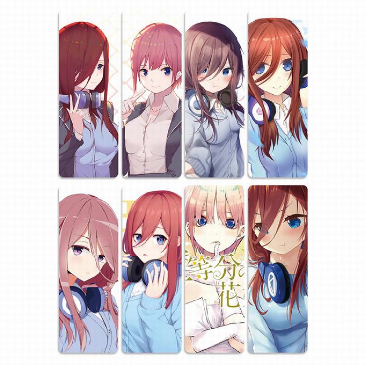The Quintessential Quintuplets PVC Refined version Bookmark price for 5 set with 8 pcs a set Style F