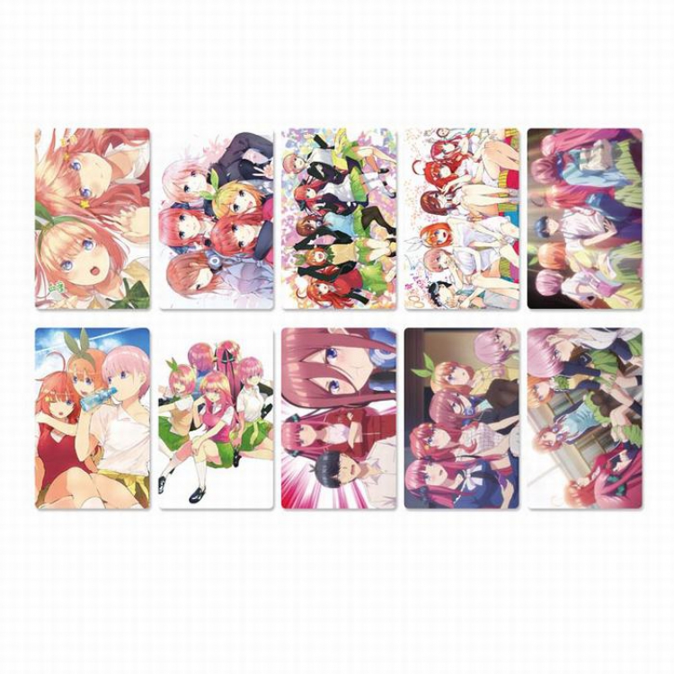 The Quintessential Quintuplets Card stickers price for 5 set with 10 pcs a set Style B