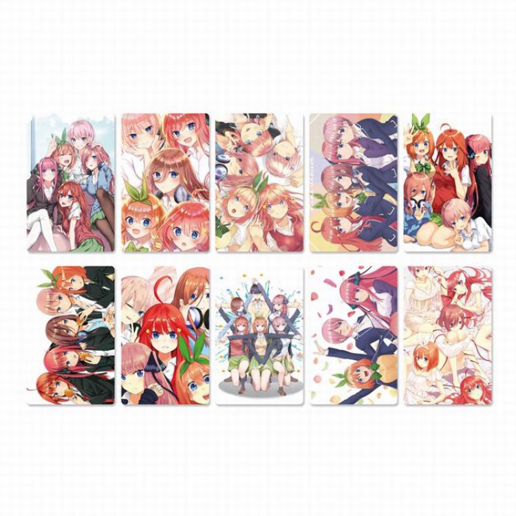 The Quintessential Quintuplets Card stickers price for 5 set with 10 pcs a set Style A