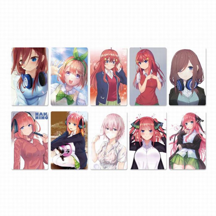 The Quintessential Quintuplets Card stickers price for 5 set with 10 pcs a set Style F
