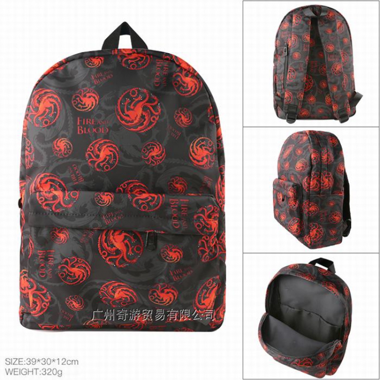 Game of Thrones Cotton imitation nylon composite waterproof fabric Backpack bag