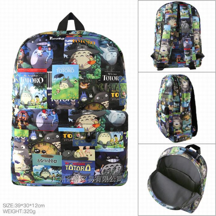 TOTORO Cotton imitation nylon composite waterproof fabric Backpack bag