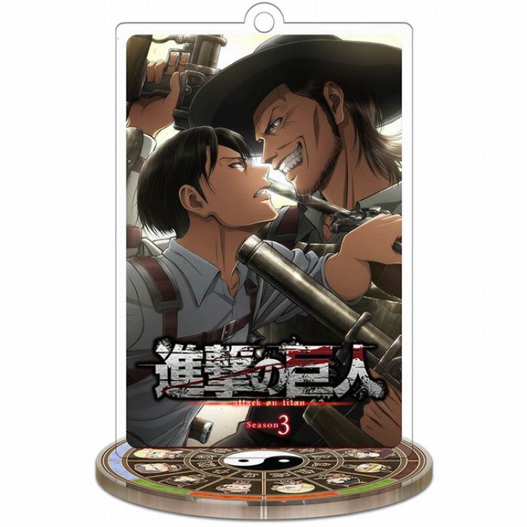 Shingeki no Kyojin Rectangular Small Standing Plates acrylic keychain pendant 9-10CM Style B