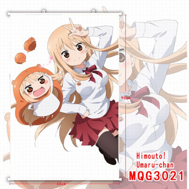 Himouto! Umaru-chan White Plastic rod Cloth painting Wall Scroll 60X90CM MQG3021