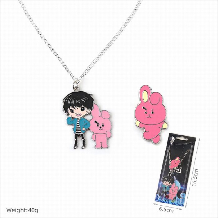 BTS BT21 Necklace Pendant   Brooch Style A