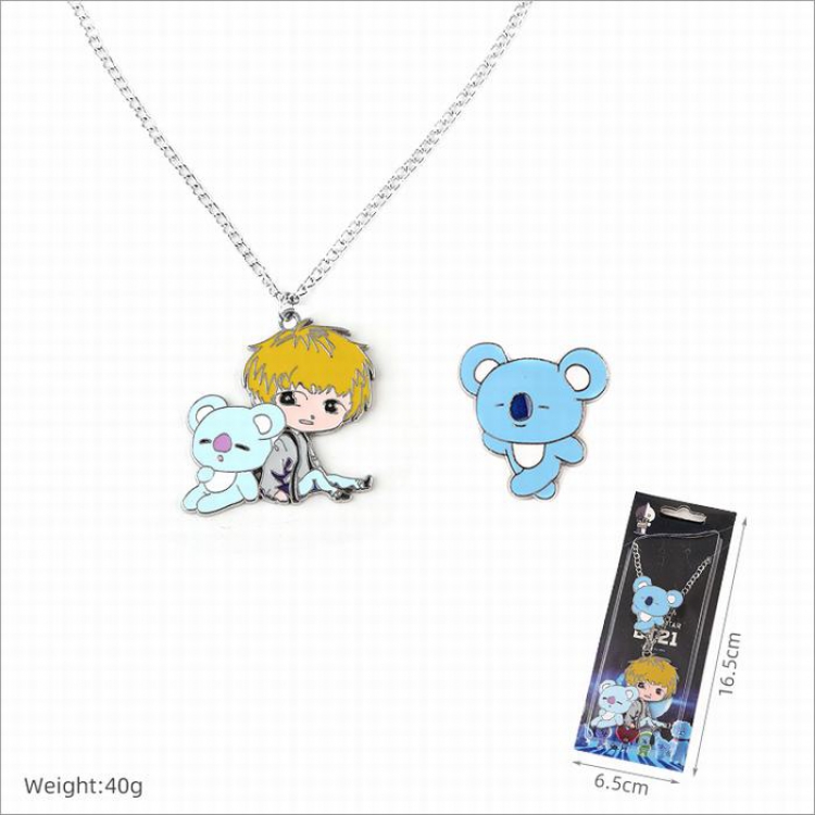 BTS BT21 Necklace Pendant   Brooch Style F