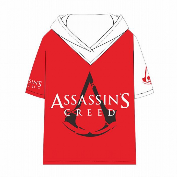 Assassin Creed Short Sleeve T-Shirt Hoodie M L XL XXL