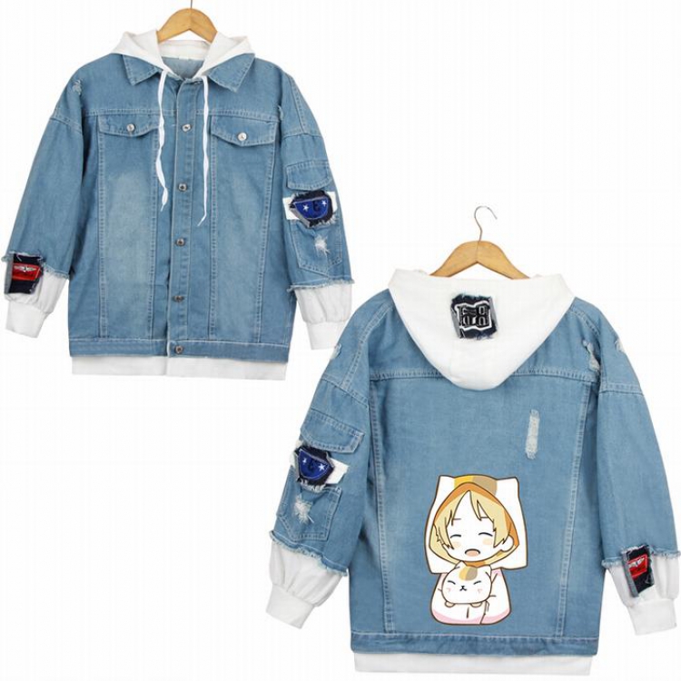 Natsume_Yuujintyou Denim jacket coat Hoodie S M L XL 2XL 3XL