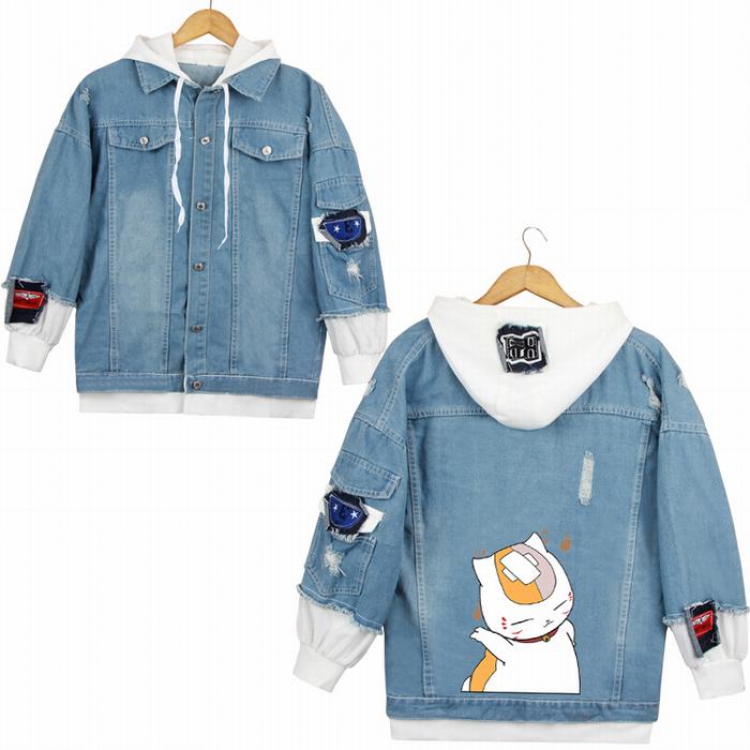 Natsume_Yuujintyou Denim jacket coat Hoodie S M L XL 2XL 3XL