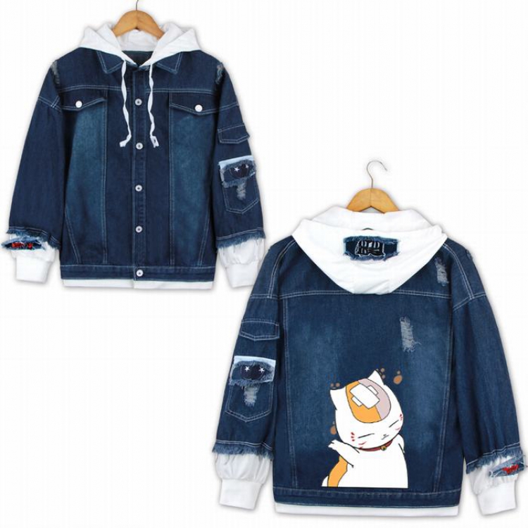 Natsume_Yuujintyou Denim jacket coat Hoodie S M L XL 2XL 3XL