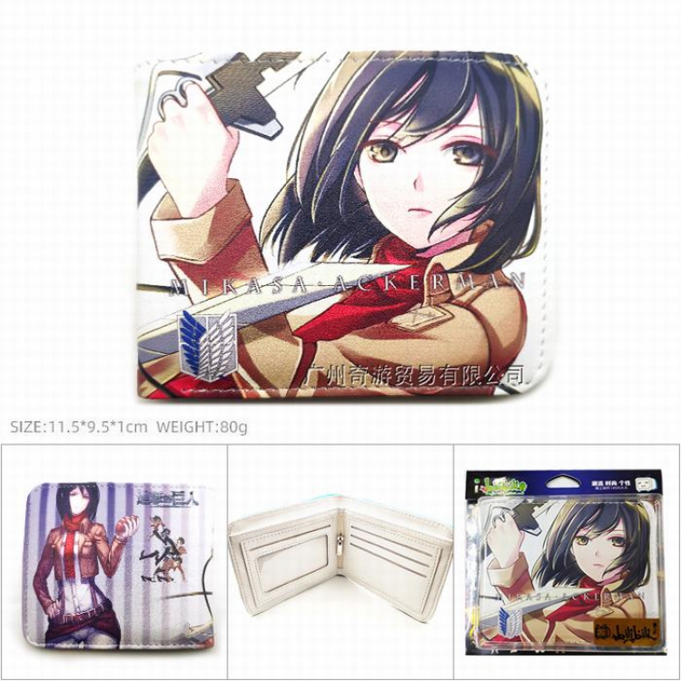 Shingeki no Kyojin Short color picture two fold wallet Purse HK-422