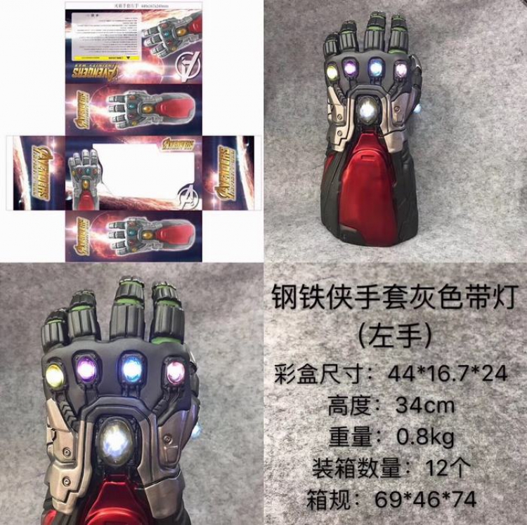The avengers allianc Iron Man glove Lighted Left hand Boxed Figure Decoration 34CM