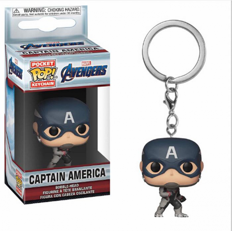 The avengers allianc POP Captain America Doll Figure Keychain pendant 5CM