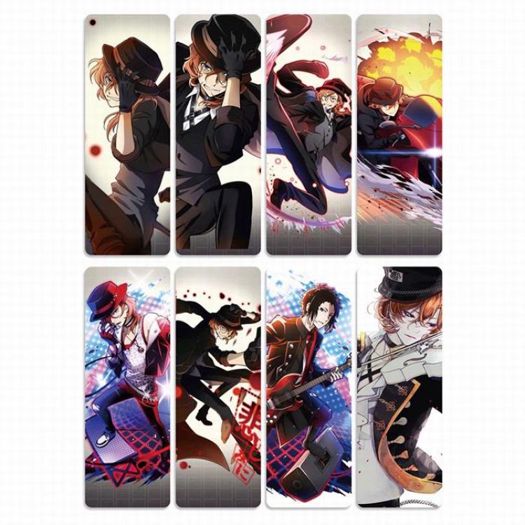Bungo Stray Dogs PVC Refined version Bookmark price for 5 set with 8 pcs a set Style I