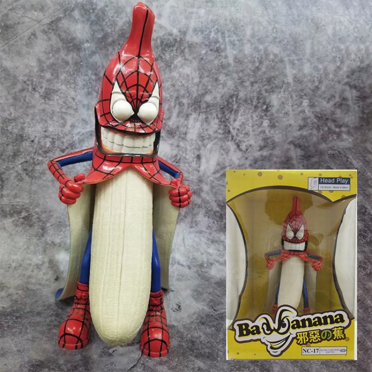 HeadPlay Banana man Cosplay Spiderman PVC Boxed Figure Decoration 12 inches