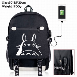 TOTORO Canvas Data line Backpa...