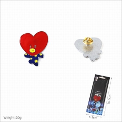 BTS BT21 Brooch badge Style F