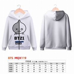 BTS BT21 Full color zipper hoo...