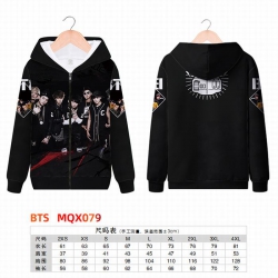 BTS Full color zipper hooded P...