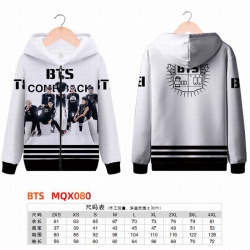 BTS Full color zipper hooded P...