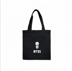 BTS BT21 Black Canvas Shopping...