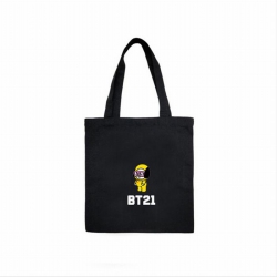 BTS BT21 Black Canvas Shopping...