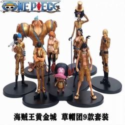 One Piece a set of 9 Gold coat...