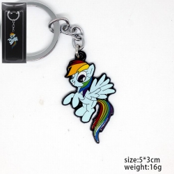 Rainbow pony Keychain pendant