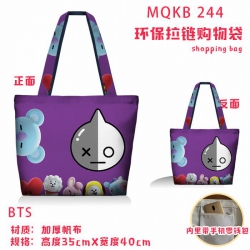 BTS BT21 Full color green zipp...