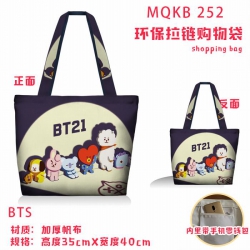 BTS BT21 Full color green zipp...