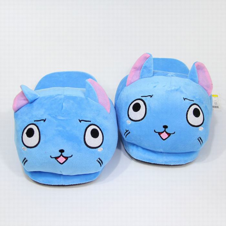 Habib Blue Cat Plush half pack slippers shoes 28CM
