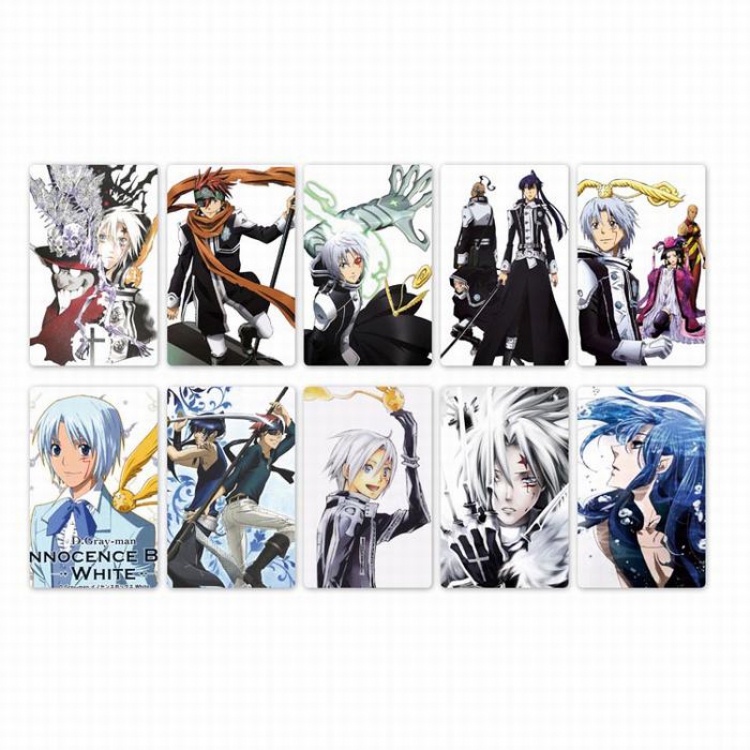 D.Gray-man Card stickers price for 5 set with 10 pcs a set Style B