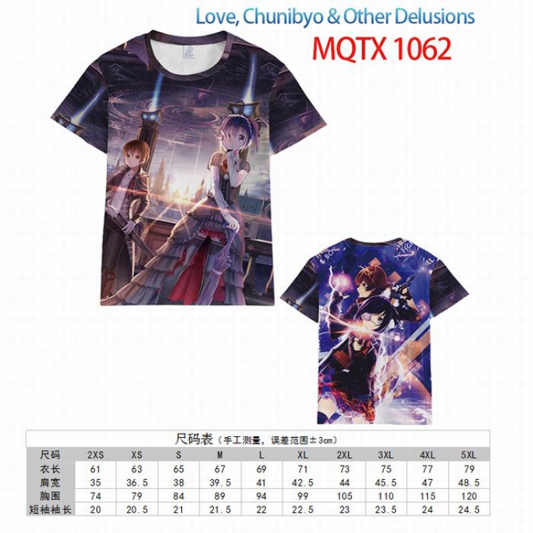 Chuunibyou Demo Koi Ga Shitai Full color printed short sleeve t-shirt 10 sizes from XXS to 5XL MQTX-1062