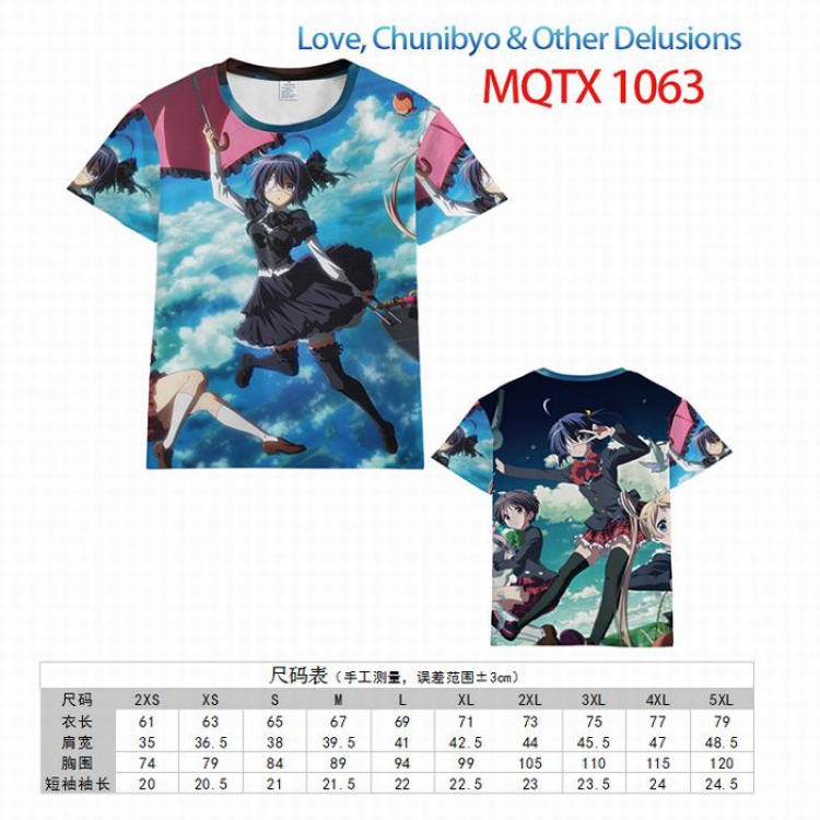 Chuunibyou Demo Koi Ga Shitai Full color printed short sleeve t-shirt 10 sizes from XXS to 5XL MQTX-1063