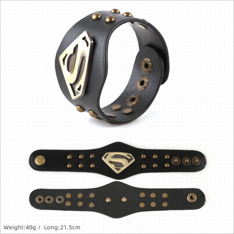 Justice League Punk Leather bracelet hand strap 21.5CM