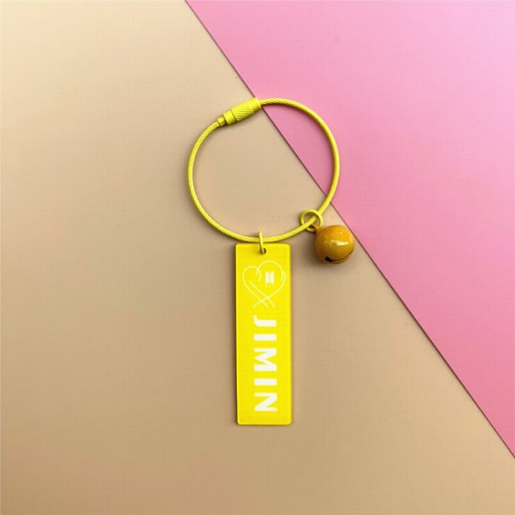 BTS Acrylic with bell Keychain pendant 2.5X6CM 9G price for 5 pcs